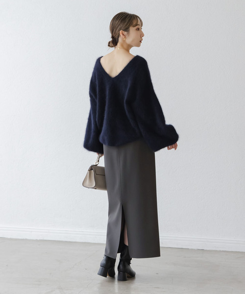 WEB限定追加》ジャージーライクカラータイトスカート（スカート