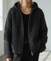 ARULE（アリュール）の「A'GEM/9 × .kom 『ARULE/アルール』メランジニットフリースジップパーカー（フード付き / ユニセックス）（パーカー）」