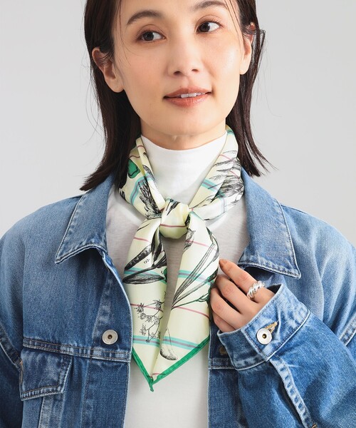 manipuri（マニプリ）の「ｍanipuri / ボタニカル スカーフ（バンダナ/スカーフ・レディース・グリーン・ONE SIZE）」の3枚目の写真
