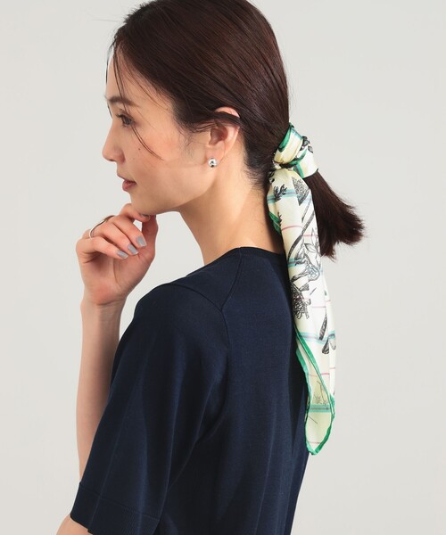 manipuri（マニプリ）の「ｍanipuri / ボタニカル スカーフ（バンダナ/スカーフ・レディース・グリーン・ONE SIZE）」の4枚目の写真