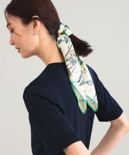 manipuri（マニプリ）の「ｍanipuri / ボタニカル スカーフ（バンダナ/スカーフ・レディース・グリーン・ONE SIZE）」の5枚目の写真