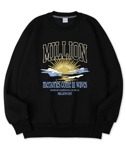 MILLION DAY（ミリオンデイ）の「IN-WAVE Heavy Sweatshirt（スウェット・レディース・ダークグリーン/ダークネイビー/アイボリー・LARGE/X-LARGE/MEDIUM）」の2枚目の写真