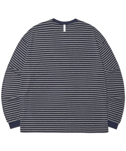 NOMANUAL(NOMANUAL)の「NM BORDER LONG SLEEVE TEE - DARK NAVY(Tシャツ/カットソー・レディース・その他・X-LARGE/MEDIUM/LARGE)」の2枚目の写真