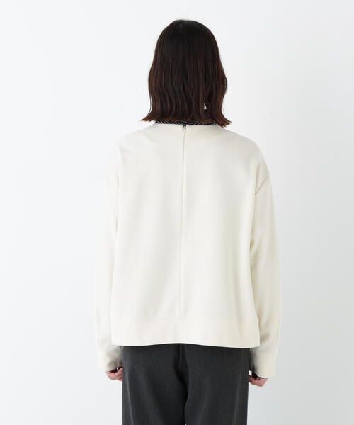 human woman（ヒューマンウーマン）の「◆【ウォッシャブル】ニードルパンチプルオーバー（Tシャツ/カットソー・レディース・ホワイト系その他/ネイビー・MEDIUM）」の10枚目の写真