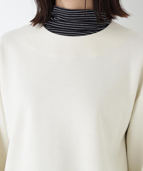 human woman（ヒューマンウーマン）の「◆【ウォッシャブル】ニードルパンチプルオーバー（Tシャツ/カットソー・レディース・ホワイト系その他/ネイビー・MEDIUM）」の11枚目の写真
