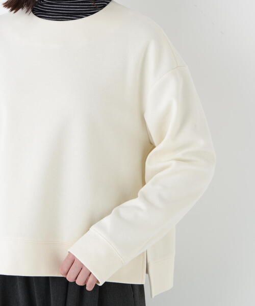 human woman（ヒューマンウーマン）の「◆【ウォッシャブル】ニードルパンチプルオーバー（Tシャツ/カットソー・レディース・ホワイト系その他/ネイビー・MEDIUM）」の12枚目の写真