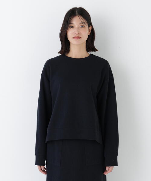 human woman（ヒューマンウーマン）の「◆【ウォッシャブル】ニードルパンチプルオーバー（Tシャツ/カットソー・レディース・ホワイト系その他/ネイビー・MEDIUM）」の16枚目の写真