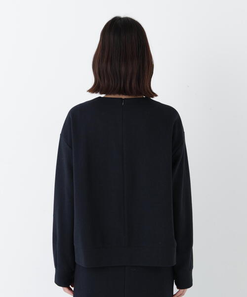 human woman（ヒューマンウーマン）の「◆【ウォッシャブル】ニードルパンチプルオーバー（Tシャツ/カットソー・レディース・ホワイト系その他/ネイビー・MEDIUM）」の17枚目の写真