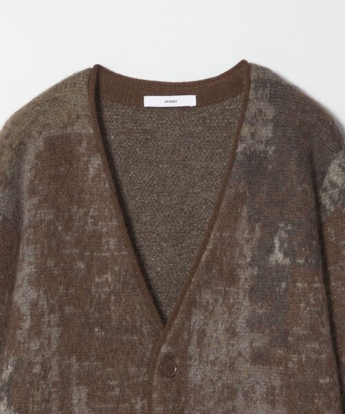 ASTRAET（アストラット）の「＜ASTRAET ＞ミックスジャガード Vネックカーディガン（カーディガン/ボレロ・レディース・ブラック/ブラウン系・FREE）」の4枚目の写真