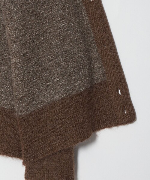 ASTRAET（アストラット）の「＜ASTRAET ＞ミックスジャガード Vネックカーディガン（カーディガン/ボレロ・レディース・ブラック/ブラウン系・FREE）」の7枚目の写真