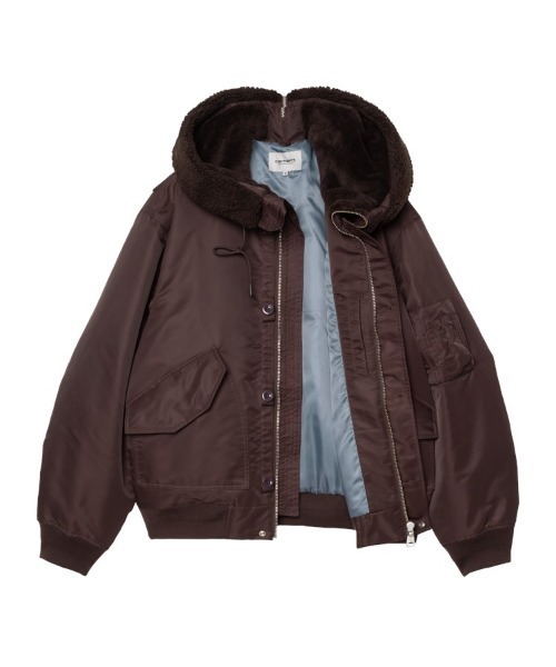 Carhartt WIP（カーハートダブリューアイピー）の「HOODED OLTERA BOMBER（ブルゾン・メンズ・カーキ/ブラック/ダークパープル・SMALL/MEDIUM/LARGE/X-LARGE）」の4枚目の写真