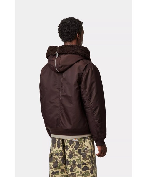 Carhartt WIP（カーハートダブリューアイピー）の「HOODED OLTERA BOMBER（ブルゾン・メンズ・カーキ/ブラック/ダークパープル・SMALL/MEDIUM/LARGE/X-LARGE）」の8枚目の写真