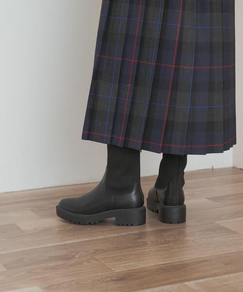 URBAN RESEARCH DOORS(アーバンリサーチドアーズ)の「ニットドッキングブーツ(ブーツ・レディース・ベージュ/ブラック・38/36/37)」の12枚目の写真