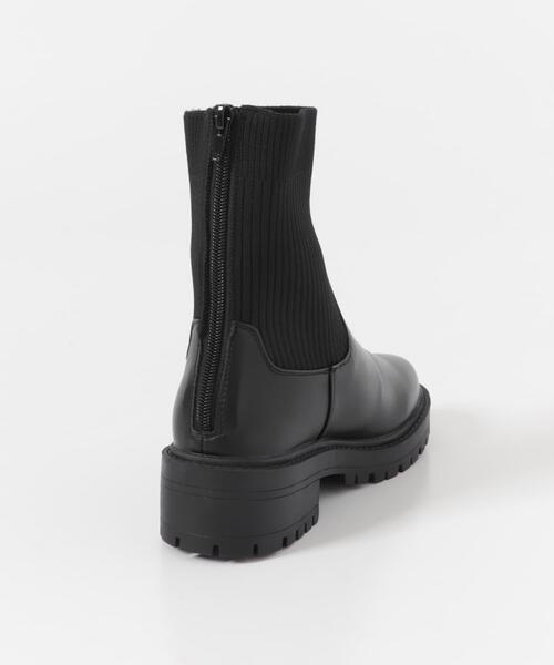 URBAN RESEARCH DOORS(アーバンリサーチドアーズ)の「ニットドッキングブーツ(ブーツ・レディース・ベージュ/ブラック・38/36/37)」の9枚目の写真