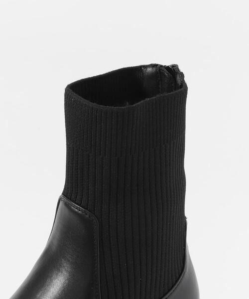 URBAN RESEARCH DOORS(アーバンリサーチドアーズ)の「ニットドッキングブーツ(ブーツ・レディース・ベージュ/ブラック・38/36/37)」の17枚目の写真