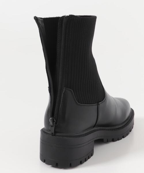 URBAN RESEARCH DOORS(アーバンリサーチドアーズ)の「ニットドッキングブーツ(ブーツ・レディース・ベージュ/ブラック・38/36/37)」の16枚目の写真