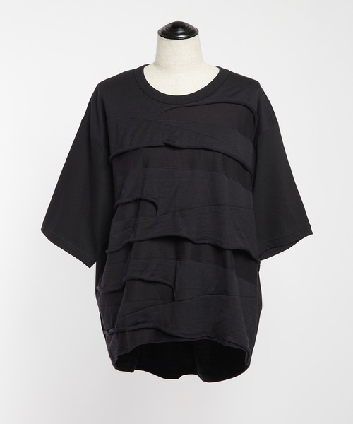 gomme（ゴム）の「バックタックパネルＴ（Tシャツ/カットソー・レディース・ホワイト/ブラック/チャコールグレー・MEDIUM）」の19枚目の写真