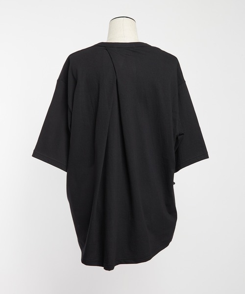 gomme（ゴム）の「バックタックパネルＴ（Tシャツ/カットソー・レディース・ホワイト/ブラック/チャコールグレー・MEDIUM）」の11枚目の写真