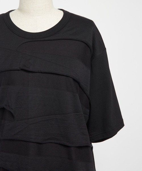 gomme（ゴム）の「バックタックパネルＴ（Tシャツ/カットソー・レディース・ホワイト/ブラック/チャコールグレー・MEDIUM）」の12枚目の写真
