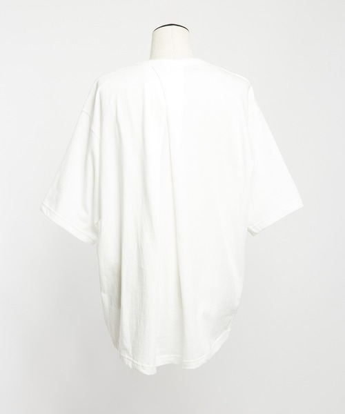 gomme（ゴム）の「バックタックパネルＴ（Tシャツ/カットソー・レディース・ホワイト/ブラック/チャコールグレー・MEDIUM）」の5枚目の写真