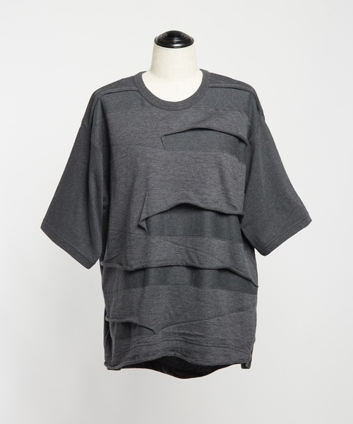 gomme（ゴム）の「バックタックパネルＴ（Tシャツ/カットソー・レディース・ホワイト/ブラック/チャコールグレー・MEDIUM）」の8枚目の写真