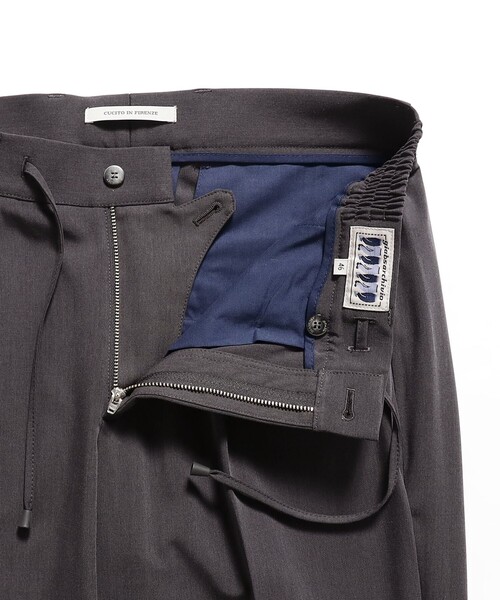 giab's ARCHIVIO(ジャブス アルキヴィオ)の「【別注】giabsarchivio / MASACCIO クレープ 1プリーツ ドローコード スラックス(その他パンツ・メンズ・チャコールグレー/グレー・46/44/50/42/48/52)」の11枚目の写真