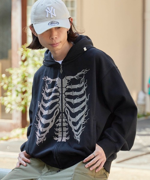 はいあがる受験生STONE 18ss zipup hoodie QS366B zip hoodie