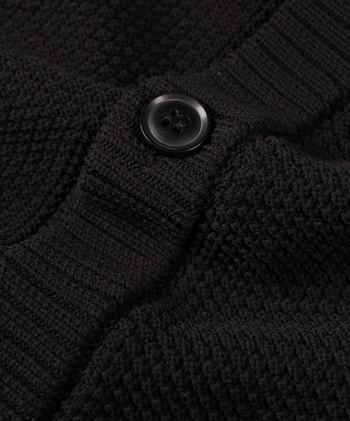 The DUFFER of ST.GEORGE(ザダファーオブセントジョージ)の「WASHABLE WAFFLE KNIT CARDIGAN:自宅で洗える ウォッシャブル ワッフルニット カーディガン(カーディガン/ボレロ・メンズ・ネイビー/アッシュグレー/ブラック・MEDIUM/LARGE/X-LARGE)」の7枚目の写真