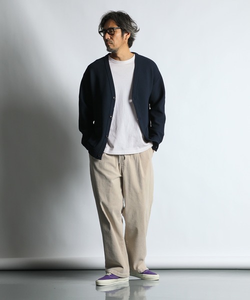 The DUFFER of ST.GEORGE(ザダファーオブセントジョージ)の「WASHABLE WAFFLE KNIT CARDIGAN:自宅で洗える ウォッシャブル ワッフルニット カーディガン(カーディガン/ボレロ・メンズ・ネイビー/アッシュグレー/ブラック・MEDIUM/LARGE/X-LARGE)」の19枚目の写真