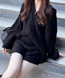 INGNI | 【WEB限定】ケーブルビッグニットパーカー(パーカー)