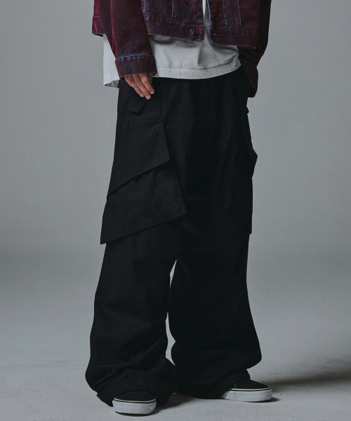NOT4NERD(ノットフォーナード)の「Ripstop Flare Fit Cargo Pants - Black(その他パンツ・メンズ・その他・MEDIUM/LARGE/X-LARGE)」の1枚目の写真