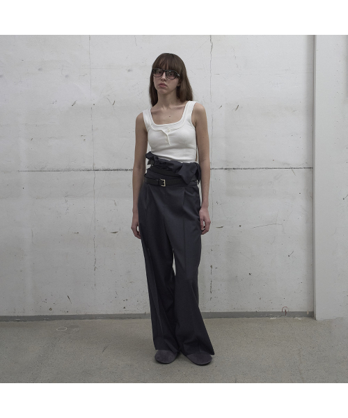 LCDC TM(エルシーディーシーティーエム)の「FOLDOVER VOLUME TROUSERS (GREY)(スラックス・レディース・チャコールグレー・SMALL/MEDIUM)」の5枚目の写真