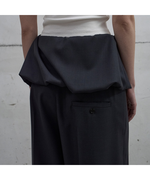 LCDC TM(エルシーディーシーティーエム)の「FOLDOVER VOLUME TROUSERS (GREY)(スラックス・レディース・チャコールグレー・SMALL/MEDIUM)」の8枚目の写真