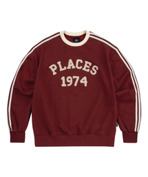 MOO（エムオーオー）の「プレイスヴィンテージトラック刺繍スウェット - バーガンディ（スウェット）」