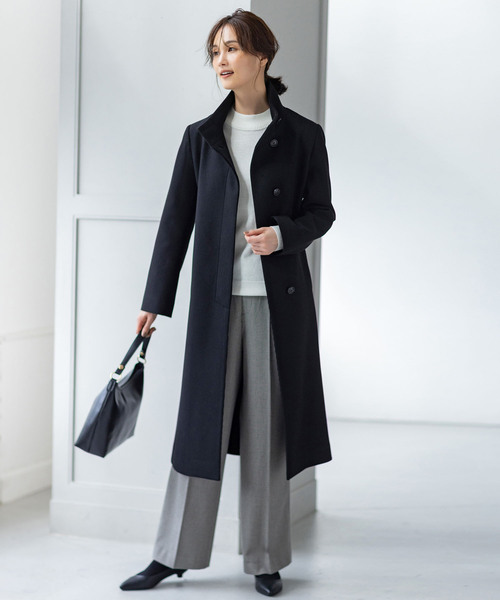 新品 ALPHA CUBIC ロングコート グレー 9号 A/C DESIGN BY ALPHA