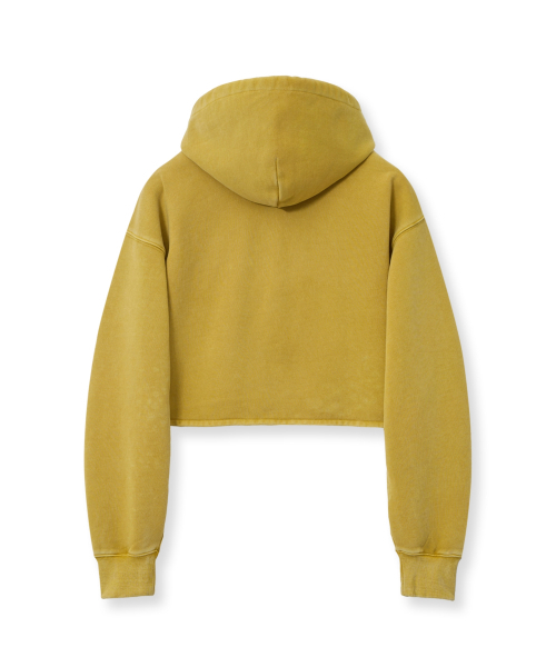 YALE(イェール)の「ウィメンズアーチロゴピグメントクロップフード_イエロー(パーカー・レディース・その他・SMALL/MEDIUM)」の4枚目の写真