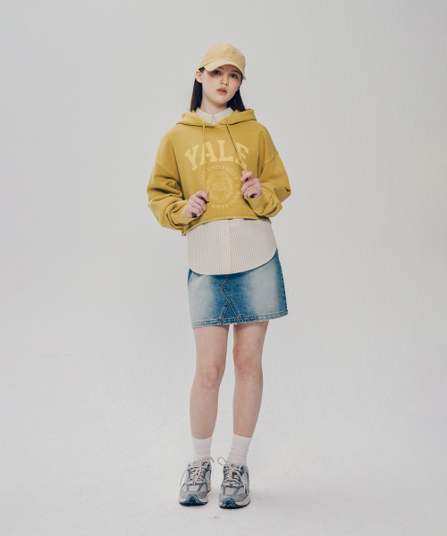 YALE(イェール)の「ウィメンズアーチロゴピグメントクロップフード_イエロー(パーカー・レディース・その他・SMALL/MEDIUM)」の12枚目の写真