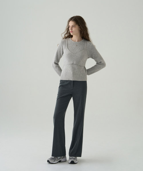 DRAWFIT WOMEN（ドローフィットウーマン）の「ノーティッドレイヤードビスチェニット[BROWN]（ニット/セーター・レディース・その他・SMALL/MEDIUM）」の10枚目の写真
