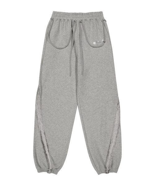 OJOS(オホス)の「Side Fur Trim Sweatpants / Grey(スウェットパンツ・レディース・その他・1/2/3)」の4枚目の写真