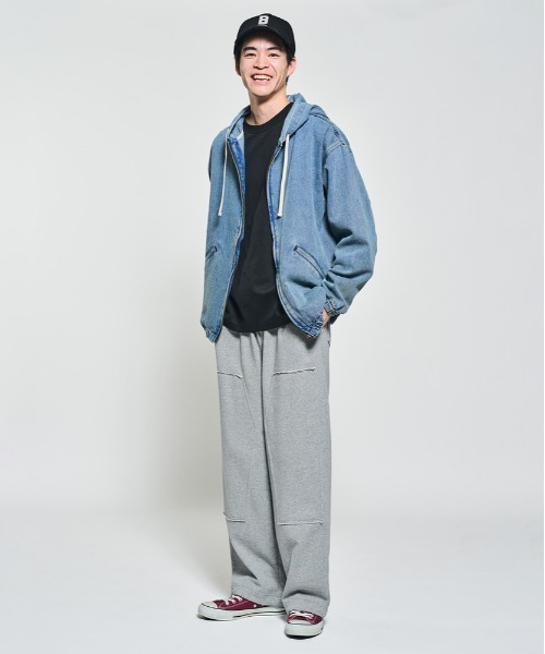Right-on(ライトオン)の「Other(ソノタ)【メンズ】ダブルニースウェットパンツ(その他パンツ・メンズ・ブラック/グレー・L/XL/M)」の17枚目の写真