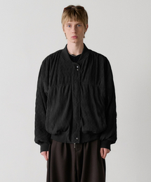 wave pleated blouson (black)