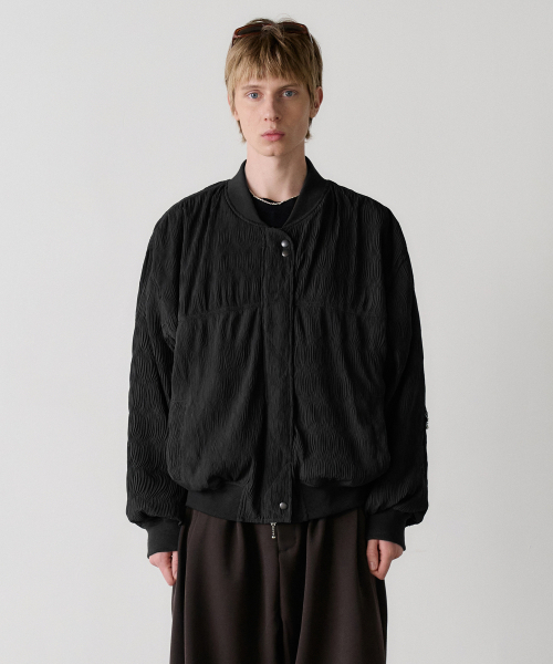 NOUN(ノウン)の「wave pleated blouson (black)(ブルゾン・メンズ・その他・1/2)」の1枚目の写真
