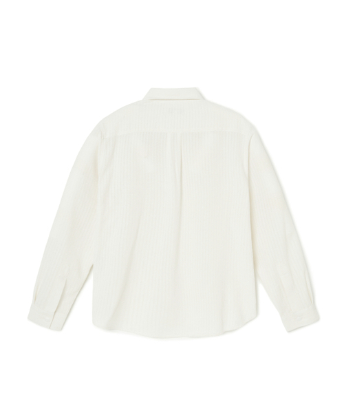 LORES（ロアス）の「Shadow Stripe Shirts - White（シャツ/ブラウス・レディース・その他・LARGE/MEDIUM/X-LARGE）」の2枚目の写真
