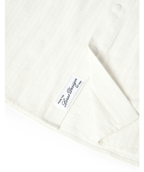 LORES（ロアス）の「Shadow Stripe Shirts - White（シャツ/ブラウス・レディース・その他・LARGE/MEDIUM/X-LARGE）」の4枚目の写真
