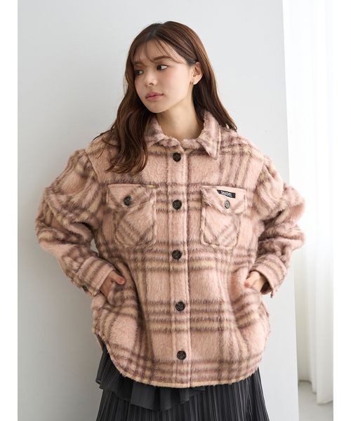 SNIDEL(スナイデル)の「【SNIDEL/Prentiss】チェックCPOジャケット(ミリタリージャケット・レディース・アイボリー・F)」の3枚目の写真