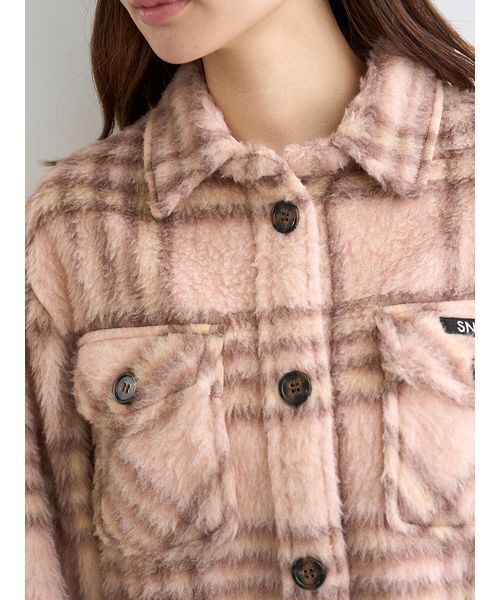 SNIDEL(スナイデル)の「【SNIDEL/Prentiss】チェックCPOジャケット(ミリタリージャケット・レディース・アイボリー・F)」の6枚目の写真