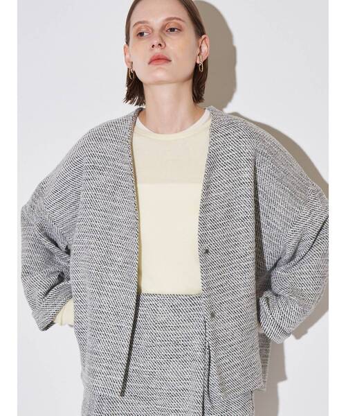 ELENDEEK（エレンディーク）の「ツイードフォルムショートコート