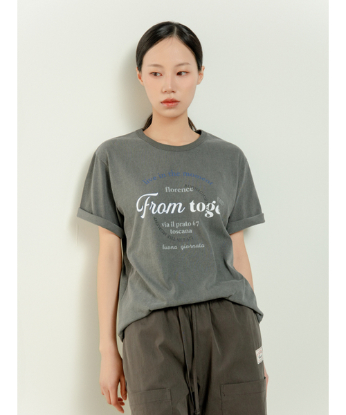 TOGE(トジ)の「トジェグラフィックTシャツ(チャコール)(Tシャツ/カットソー・レディース・その他・FREE)」の2枚目の写真