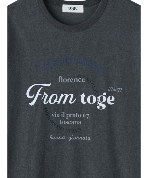 TOGE(トジ)の「トジェグラフィックTシャツ(チャコール)(Tシャツ/カットソー・レディース・その他・FREE)」の7枚目の写真