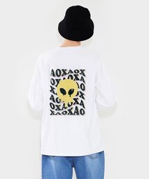 AOX（エーオーエックス）の「WAVE Logo Long sleeve T-shirts(semi-over fit) White（Tシャツ/カットソー）」